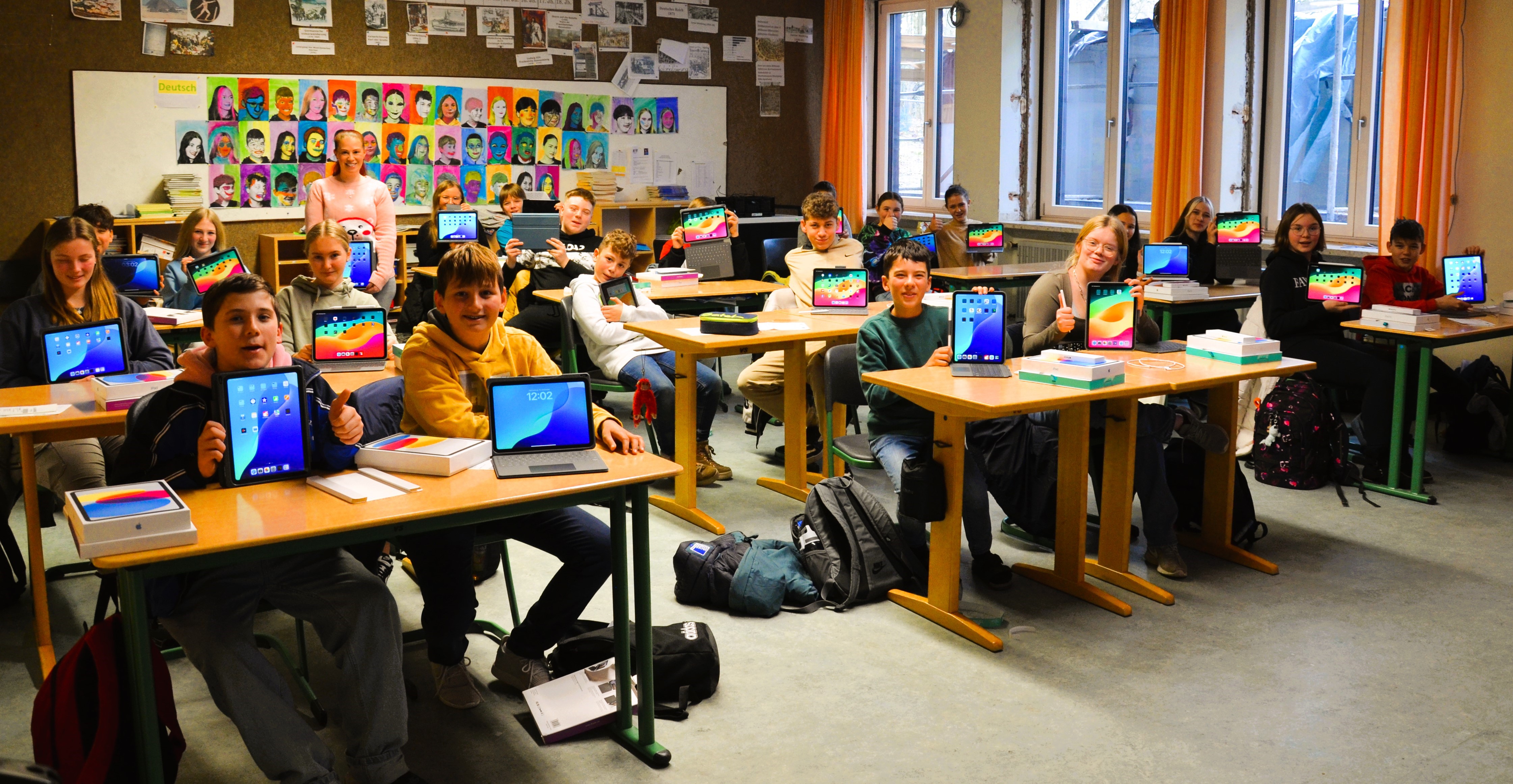 Digitale Zukunft: Die 7. Klasse der GMS Wurmannsquick wird zur iPad-Klasse.